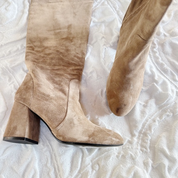 Stuart Weitzman Women's Slouch Block Heel Tall Boots Size 8 - Picture 3 of 8